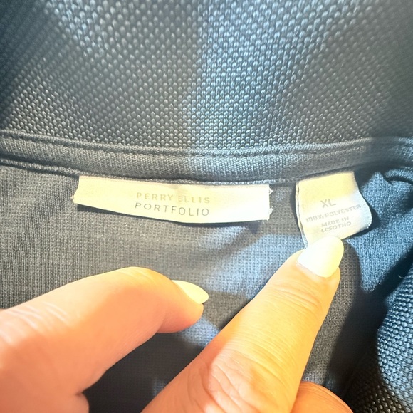 Perry Ellis Navy Blue  Polo Shirt Size XL - Picture 4 of 5